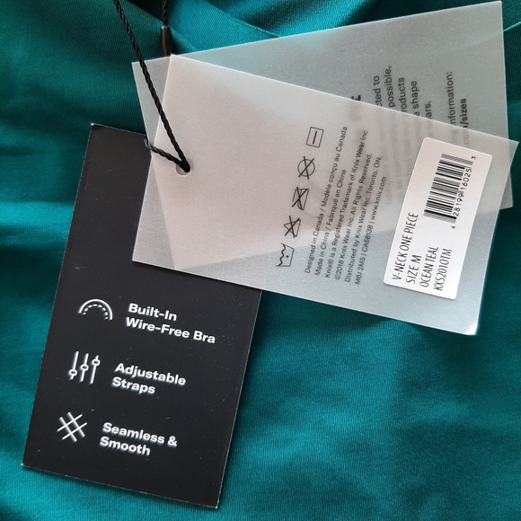 Knix V-Neck One Piece Swimsuit sz M - Picture 3 of 10